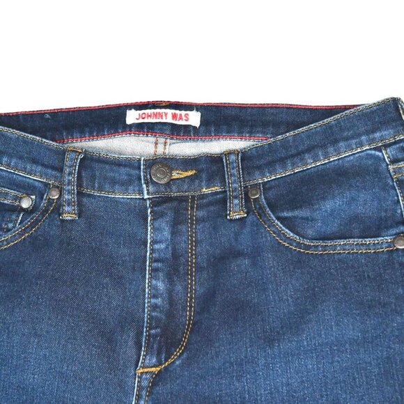 Johnny Was Jeans Womens 27 Skinny Stretch Denim Mid Rise Slim Cut  *With Flaw* - Picture 6 of 11